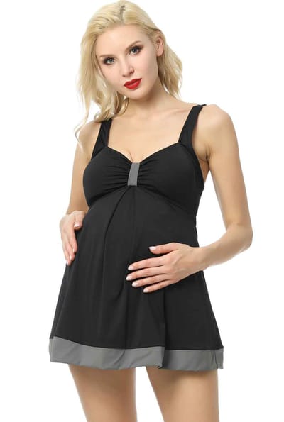 Kimi + Kai Kimi + Kai Maternity "Teresa" UPF 50+ One Piece Maternity Swim Dress