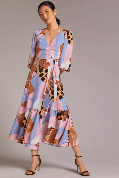 Anthropologie Bloom Wrap Dress