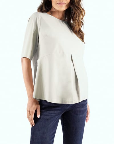 Special Addition SALE! Woven Zip Back Maternity Top by Ingrid & Isabel