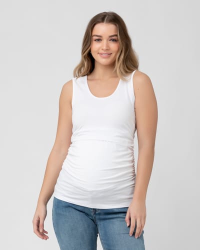 Ripe Maternity Organic Nursing Tank White