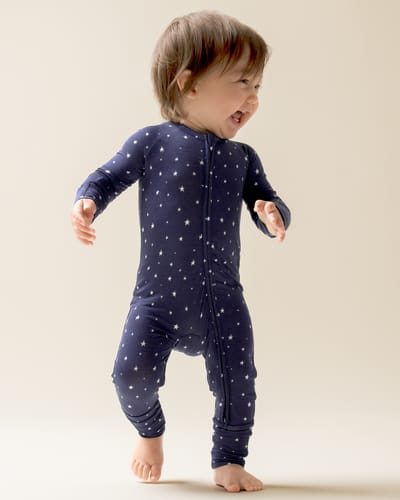 Kindred Bravely Bamboo Baby Pajama | Navy Stars