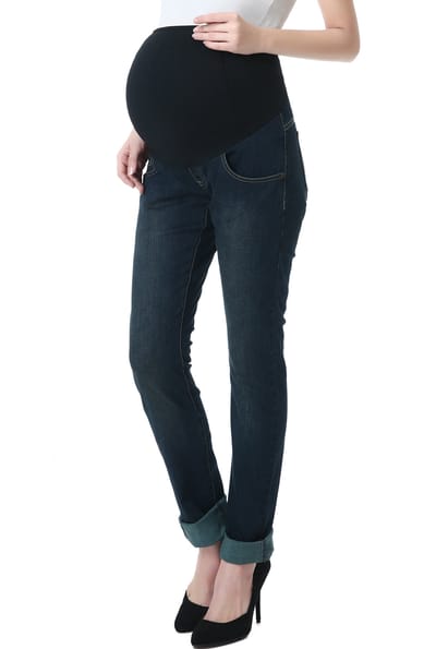 Kimi + Kai Kimi + Kai Maternity "Frankie" Straight Leg Denim Jeans
