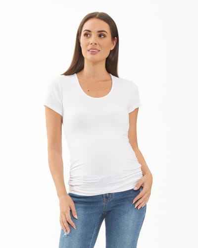 Ripe Maternity Organic Tube Tee White