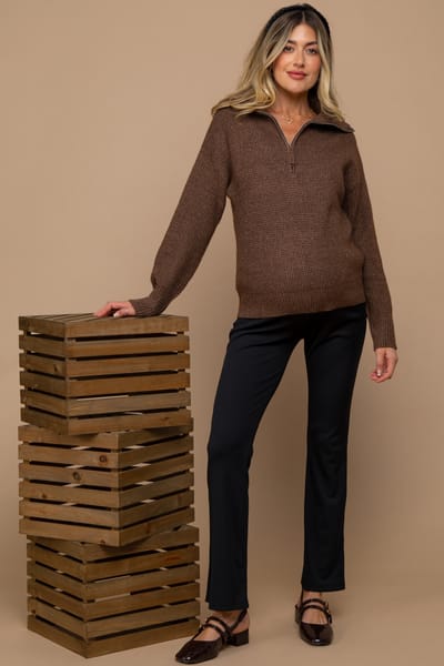 Hello Miz Black High Waist Maternity Kick Flare Pants