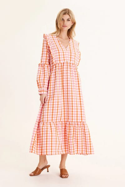 For The Creators Iona Check Maxi Dress