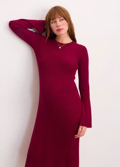 HATCH The Odette Ribbed Midi Dress