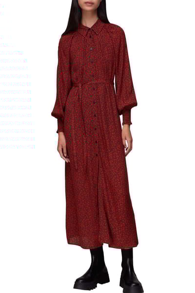 Whistles Pansy Dot Shirt Dress