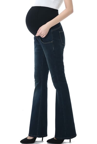 Kimi + Kai Kimi + Kai Maternity "Dixie" Flare Leg Denim Jeans