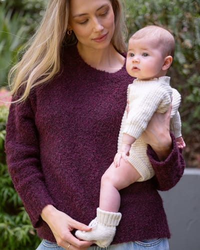 Ripe Maternity Theo Cosy Knit  Burgundy