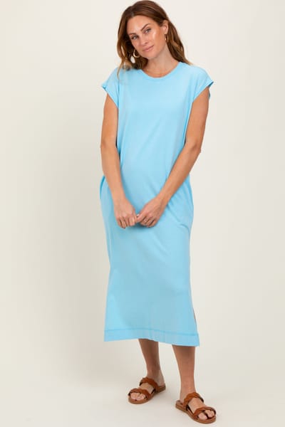 Hyfve Aqua Casual Sleeveless Pocketed Midi Dress