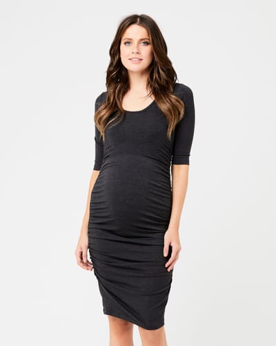 Ripe Maternity Marle Cocoon Dress Charcoal