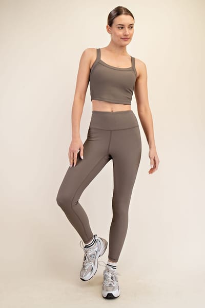 Rae Mode Mocha Ribbed Leggings