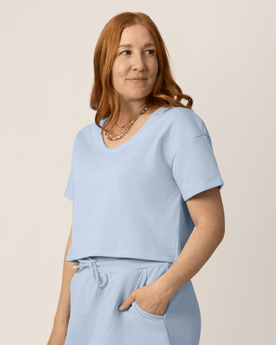 Kindred Bravely French Terry Nursing T-shirt | French Blue