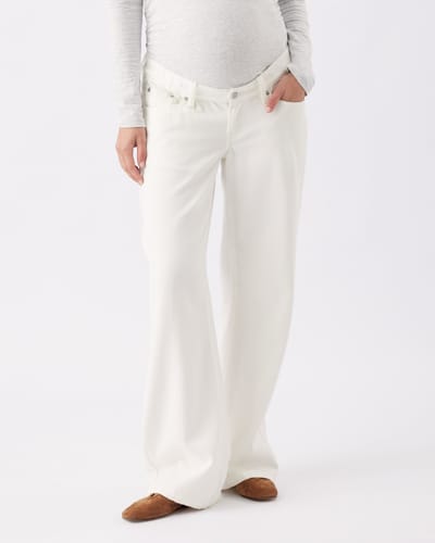 Ripe Maternity Billie Elastic Waist Jean Ecru