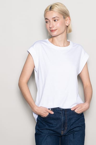 Elloh White Crew Neck Muscle Tee