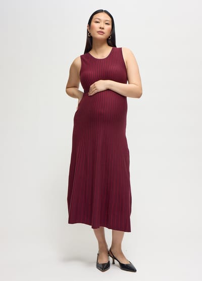 Ingrid+Isabel The All-Access Stripe Sweater Midi Maternity Dress