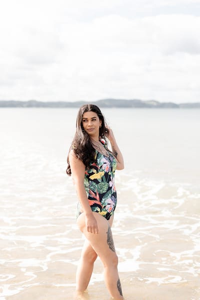 Close to the Heart Tie Shoulder One Piece - Tropical