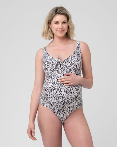 Ripe Maternity Pebbles Tie Front One Piece  Multi