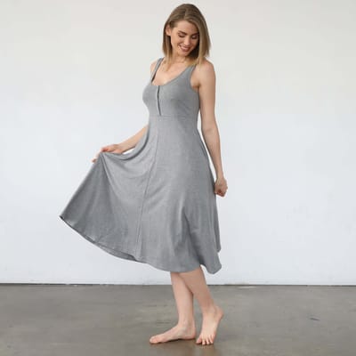 Milk & Baby Audrey Softest Rib Nursing & Pregnancy Tank Dress