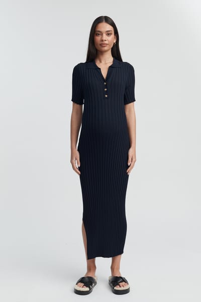 Legoe Heritage Luxe Polo Dress (Dark Navy)