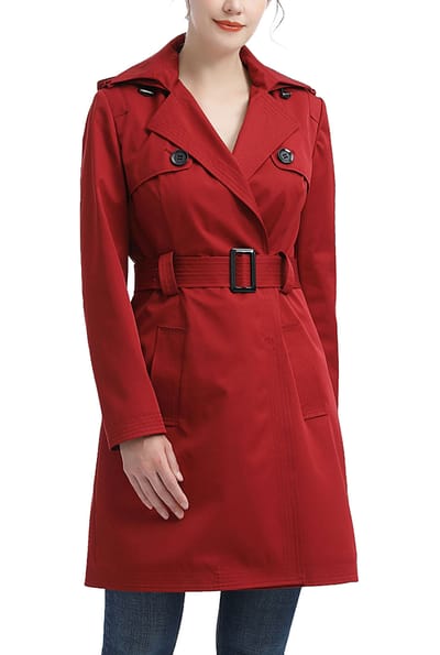 Kimi + Kai Kimi + Kai Women's "Angie" Waterproof Hooded Trench Coat