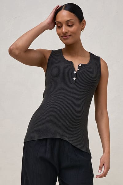Bae Final Sale Unwind Nursing Tank - Slate*