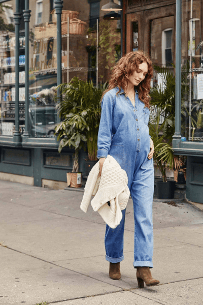 For The Creators Everyday Denim Maternity and Nursing Jumpsuit