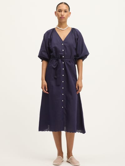 For The Creators Theresa Midi Dress in Peacoat