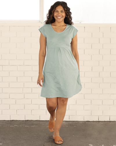 Angel Maternity Sharon Maternity Day Dress in Sage