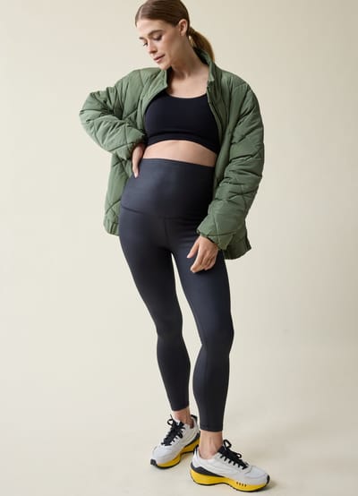Ingrid+Isabel The Glossy Everywear Black Maternity Legging