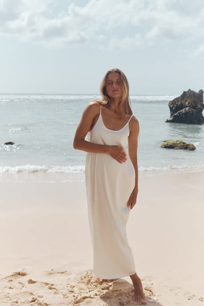 LÉGOE HERITAGE Dahlia Slip Dress (Ivory) - FINAL SALE
