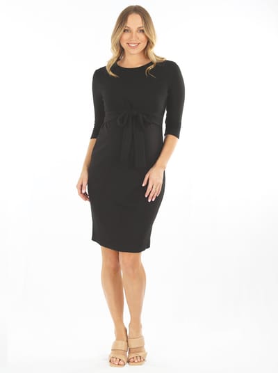 Angel Maternity Maternity and Nursing Tie Knot Dress