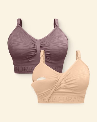 Kindred Bravely Sublime® Hands-Free Pumping Bra Two-Pack | Beige & Twilight