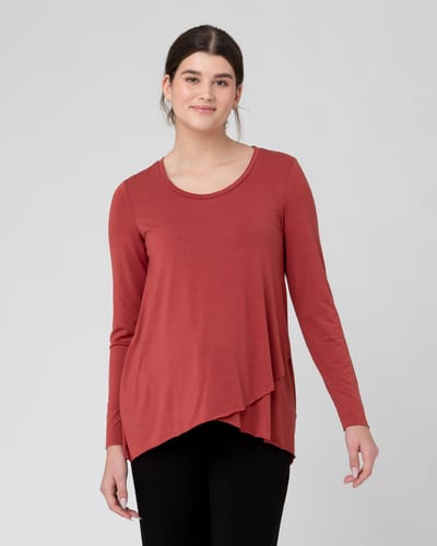 Ripe Maternity Raw Edge Nursing Top Spice
