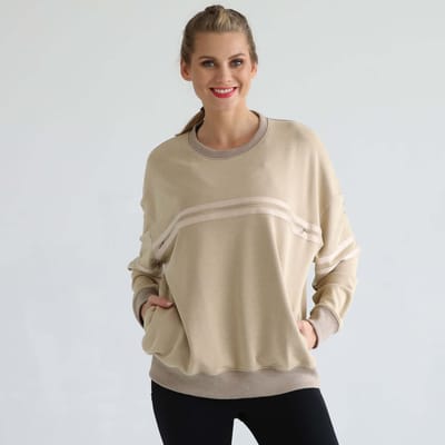 Milk & Baby Celine Slouchy Nursing Pullover | Sandy Dunes