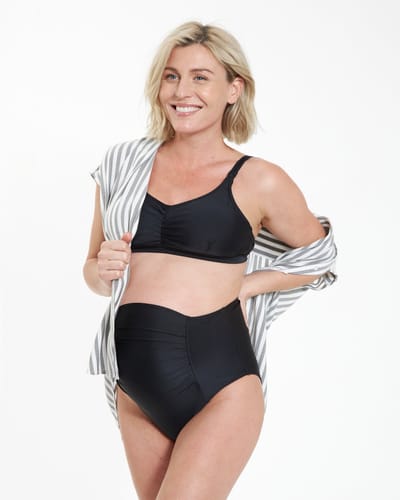 Ripe Maternity Monterey Nursing Bikini Black