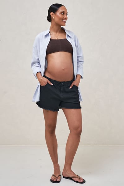 Bae the Label Sunday Stroll Denim Short - Washed Black