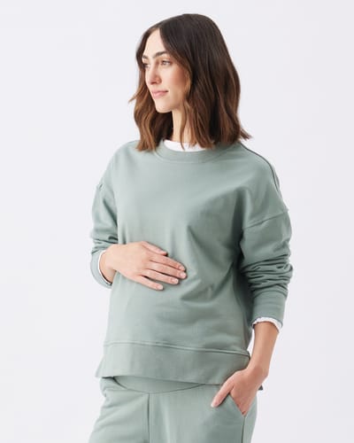 Ripe Maternity Relax Nursing Sweat Sage