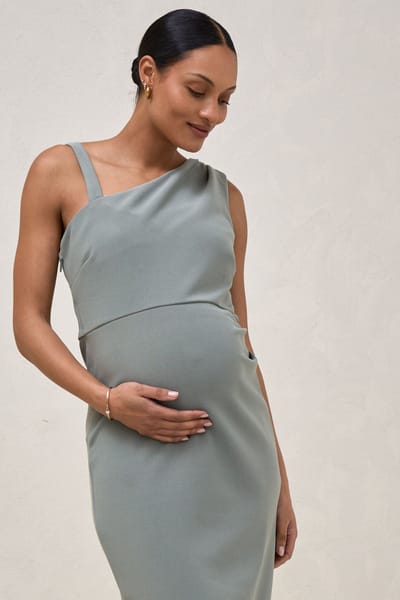 BAE The Label About Us Midi Dress-Khaki*