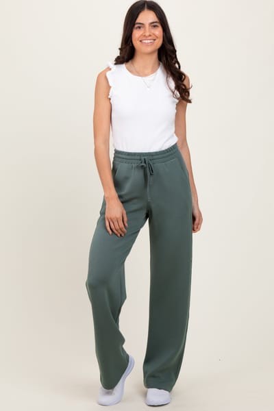 Rae Mode Light Teal Straight Leg Drawstring Sweatpants