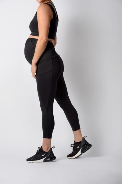 duoFit Maternity Activewear Carter Crop Leggings Black