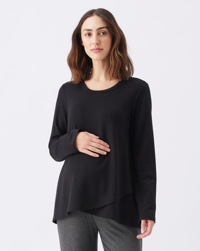 Ripe Maternity Hailey Nursing Top Black