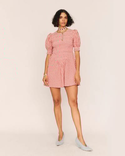 For The Creators Maude Red Gingham Mini Dress
