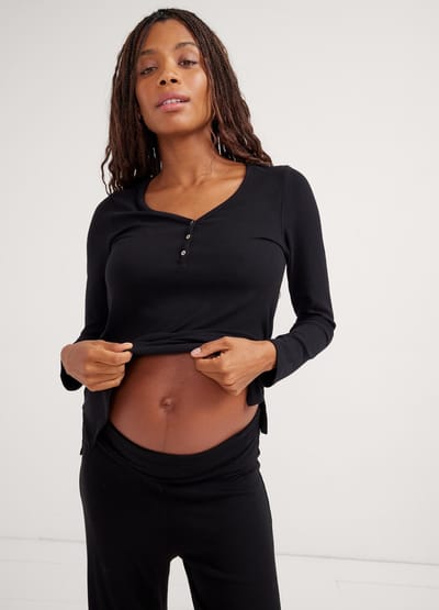 HATCH The Softest Rib Nursing Henley