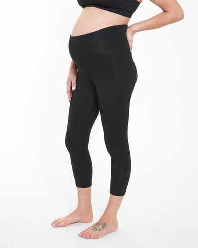 Ripe Maternity Organic Essential 3/4 Leggings Black