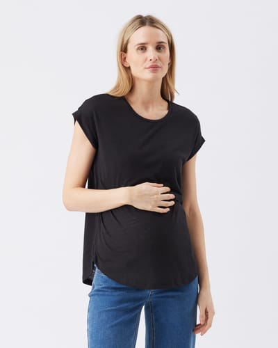 Ripe Maternity Ziggy Nursing Tee  Black