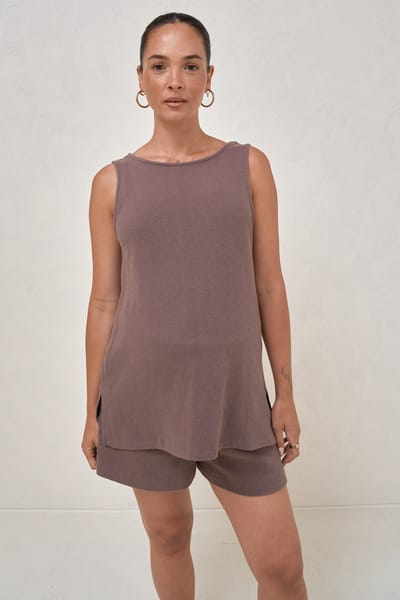 Bae the Label Kindred Nursing Top - Ash Brown