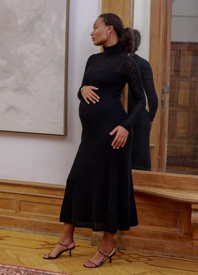 HATCH The Luella Knit Pointelle Dress