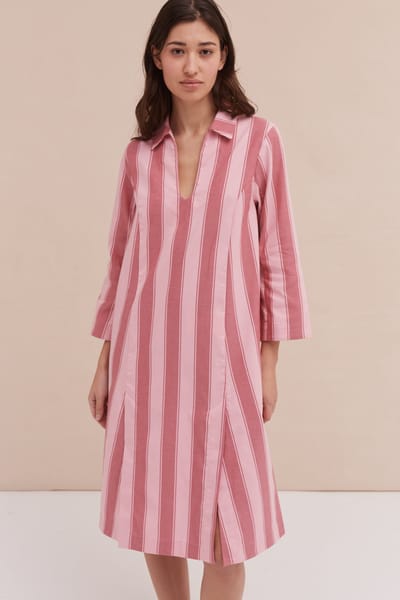 Desmond & Dempsey Feluka Stripe Kaftan