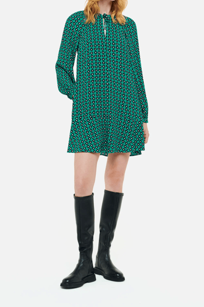 For The Creators Floral Dot Flippy Dress - Green/Multi
